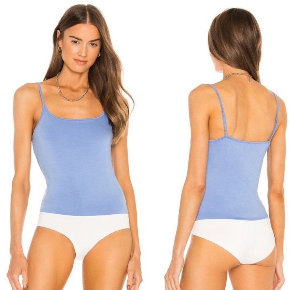 L'AGENCE Ford Spaghetti Tank Bodysuit in Light Harbor Blue Size Small REVOLVE